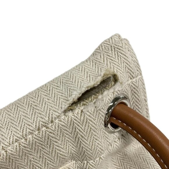 Auth HERMES Sac Marine - Craie Gold Toile Chevron Veau Swift Y Backpack - Picture 14 of 15